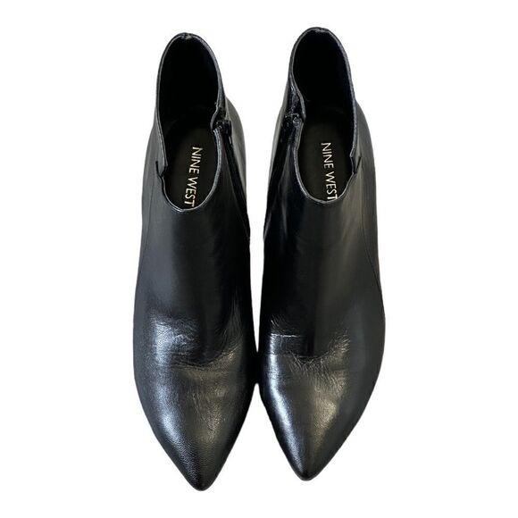 Nine West Women’s Jetlag Booties in the Size 9.5M in Black Leather - Picture 9 of 13